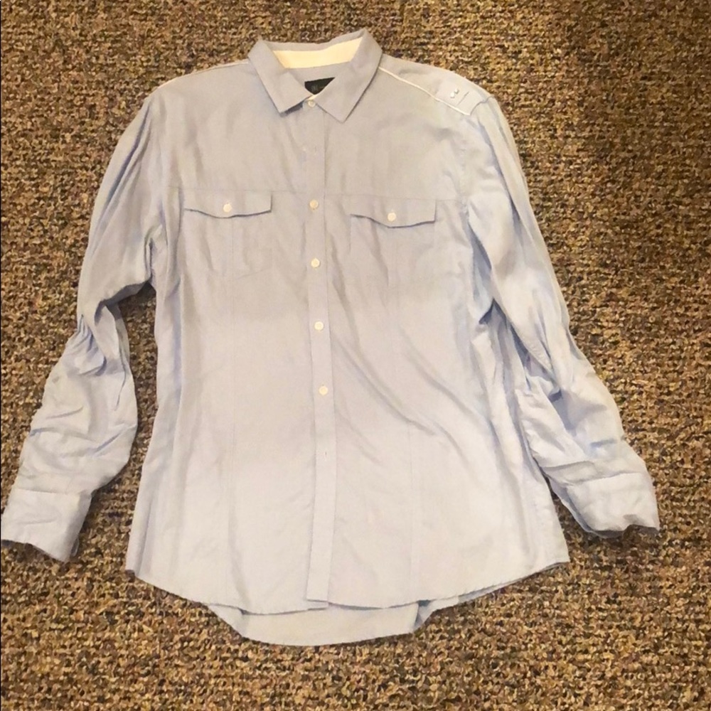 Blue INC Button Down Shirt, size: Large